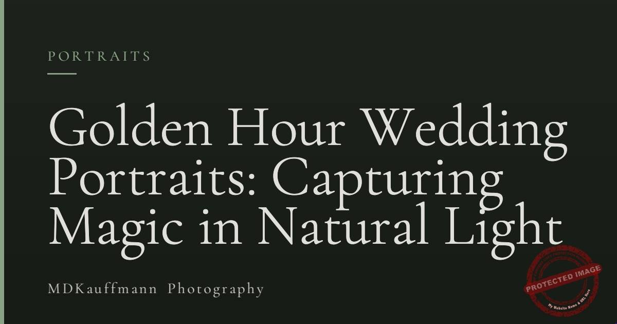 Golden Hour Wedding Portraits: Capturing Magic in Natural Light 1 Golden Hour Wedding Portraits: Capturing Magic in Natural Light
