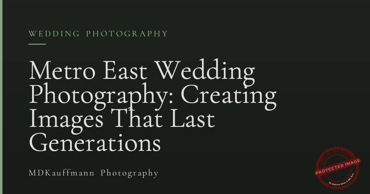 Metro East Wedding Photography: Creating Images That Last Generations