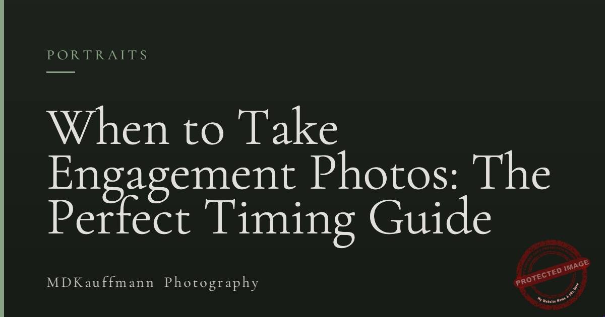 When to Take Engagement Photos: The Perfect Timing Guide